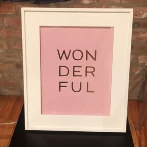 Wonderful print in white frame